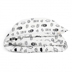 Пододеяльник полуторный 160х220 см ANIMALS Cosas белый