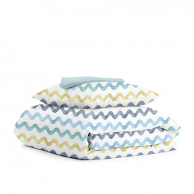 Подростковая постель с простыней на резинке Color Wave Cosas Голубой 160х220 см