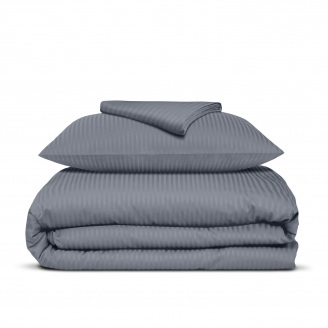 Підліткова постіль сатин з простирадлом на гумці STEEL CS1 Cosas стальний 160х220 см