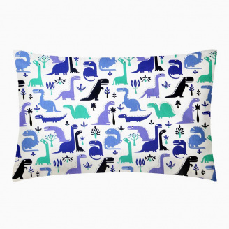 Дитяча наволочка COSAS BLUE DINO Ранфорс 40х60 см Синій