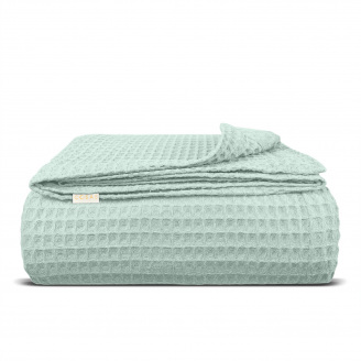 Плед-покривало вафельне COSAS 230х240 см Pistachio Greek Waffle Фісташковий