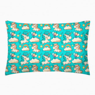 Наволочка на подушку 40х60 см MINT UNICORN COSAS мятный