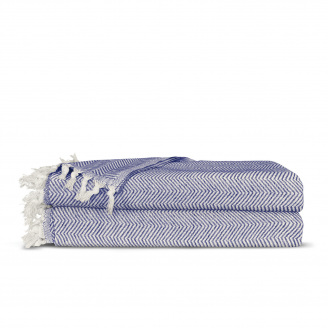 Плед бавовняний COSAS TWISTY 200х230 см CS4 Синій