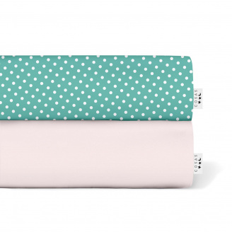 Набор Простыня на резинке COSAS R&M DOTS Ранфорс 60х120х12 см 2 шт.