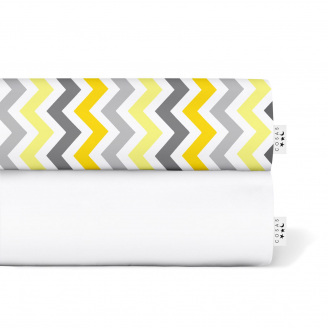 Набір простирадла на резинці COSAS G&Y ZIGZAG Ранфорс 60х120х12 см 2 шт Білий/Різнокольоровий