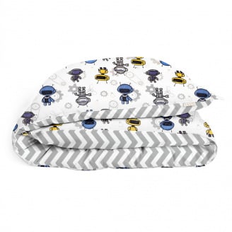 Пододеяльник полуторный 155х215 см ROBOTS COSAS белый