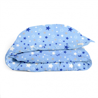 Детский пододеяльник COSAS COLOR STARS Ранфорс 110х140 см Синий