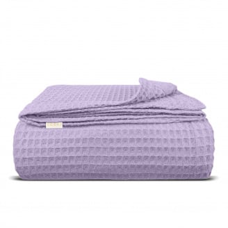 Плед-покривало вафельне COSAS 160х230 см Lavander Greek Waffle Орхідея