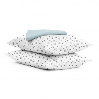 Набор наволочки и простыни COSAS STARSFALL & SKYEY Ранфорс 220х240 см Белый