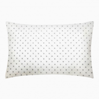 Дитяча наволочка COSAS GREY DOTS Ранфорс 40х60 см Білий