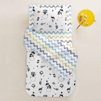 Простирадло на резинці COSAS COLOR WAVE Ранфорс 140х200х20 см Різнокольоровий