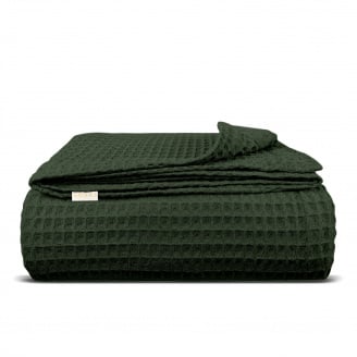 Плед-покривало вафельне COSAS 200х220 см Forest Greek Waffle Зелений