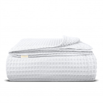 Плед-покривало вафельне COSAS 200х220 см Snow Greek Waffle Білий