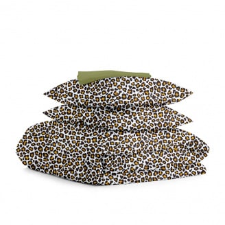 Сімейний комплект постільної білизни Leopard CS1 COSAS Бежевий 2х160х220 см