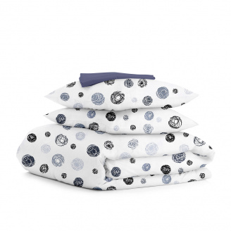 Двуспальное постельное белье Yarn Balls CS4 COSAS серый 180х220 см