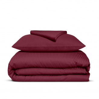 Підліткова постіль сатин з простирадлом на гумці SANGRIA CS1 Cosas Бордовий 160х220 см