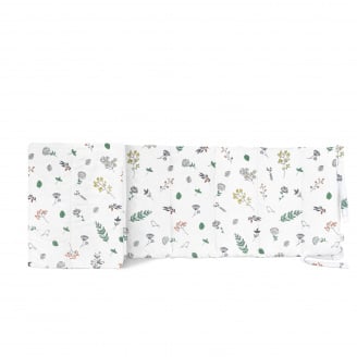 Бортики на ліжечко COSAS WILDFLOWERS Ранфорс 30х180 см Білий