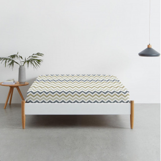 Простирадло на резинці COSAS GREY ZIGZAG CS2 Ранфорс 90х200х20 см Різнокольоровий