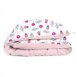 Дитяча підковдра COSAS LOLLIPOPS Ранфорс 110х140 см Рожевий