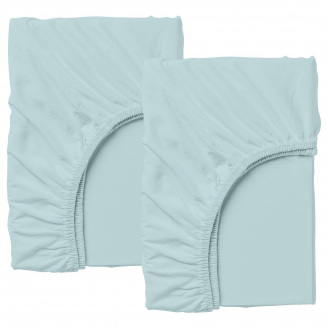 Набір простирадла на резинці COSAS BLUE Ранфорс 90х200х20 см 2 шт Блакитний