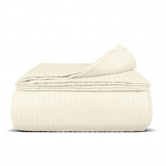 Плед-покривало косичка COSAS 230х240 см Biscotti Knitted Braid Бежевий
