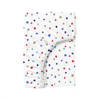 Простирадло на резинці в дитяче ліжечко 60х120 см COLOR BLOTS CS3 COSAS Червоний