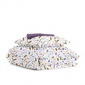 Детское постельное белье в кроватку COLORFUL STONES CS1 COSAS Бежевый 110х140 см