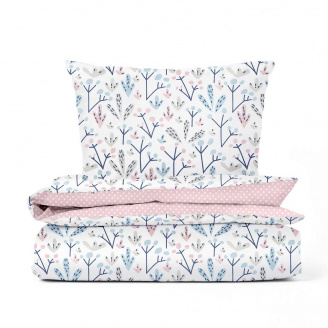 Детский комплект без простыни COSAS FLOWER Ранфорс 110х140 см Розовый