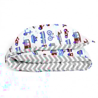 Дитяча підковдра COSAS GREY TRANSPORT Ранфорс 110х140 см Сірий