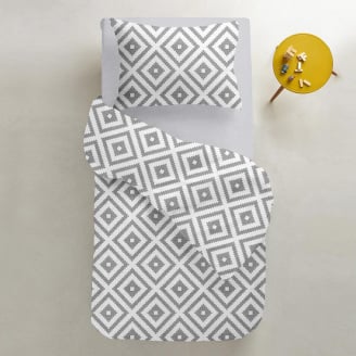 Полутораспальный пододеяльник COSAS ORNAMENT Ранфорс 160х220 см Серый