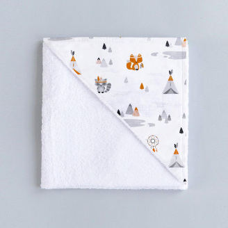 Непромокаемая пеленка COSAS DREAM ANIMALS Ранфорс 70х120 см Белый