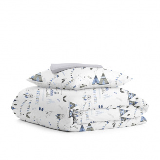 Детское постельное белье в кроватку Dream WigwamS COSAS Голубой 110х140 см