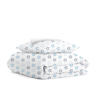 Підліткова постіль з простирадлом на гумці CLEAR STARS COSAS Блакитний 155х215 см