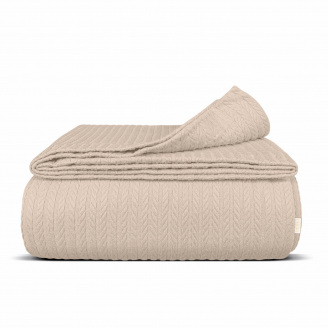 Плед-покрывало косичка COSAS 230х240 см Magnolia Knitted Braid Магнолия