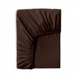 Простирадло на резинці сатин 140х200 см BROWN Cosas