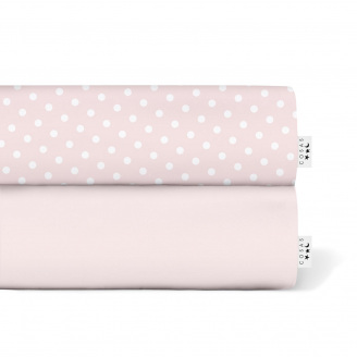 Набор Простыня на резинке COSAS ROSE DOTS Ранфорс 60х120х12 см 2 шт.
