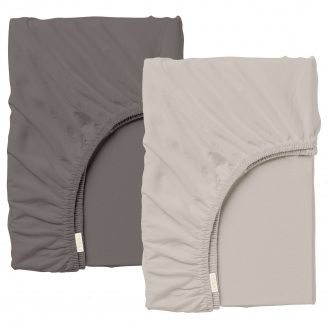 Набір простирадло на резинці 140х200 см 2 шт DUSTY Cosas Сіро-коричневий