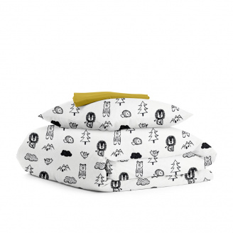 Подростковая постель с простыней на резинке ANIMALS CS2 COSAS Белый 155х215 см