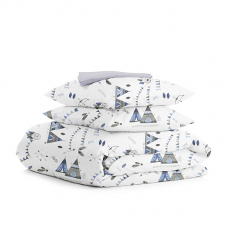 Євро постільна білизна Dream Wigwam CS1 COSAS Блакитний 200х220 см