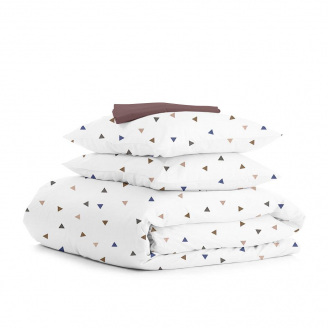 Євро постіль з простирадлом на гумці Delta Cs1 COSAS Білий 200х220 см