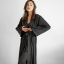 Женский халат COSAS Silky Cloud L-XL Черный Переяслав-Хмельницкий