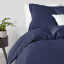Євро постіль з простирадлом на гумці NIGHTFALL CS12 COSAS Синій 200х220 см Кам'янське