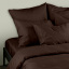 Двуспальная постель сатин с простыней на резинке BROWN Cosas Шоколад 180х220 см Киев