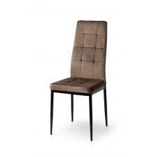 Кухонний стілець Айс на чорних ніжках велюр тобако