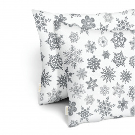 Набор наволочек COSAS SNOWFLAKES GRAY 50х70 см Серый