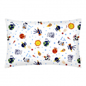 Дитяча наволочка COSAS ASTRONAUT Ранфорс 40х60 см Білий