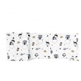 Бортики на ліжечко COSAS LITTLE PRINCE Ранфорс 30х180 см Білий