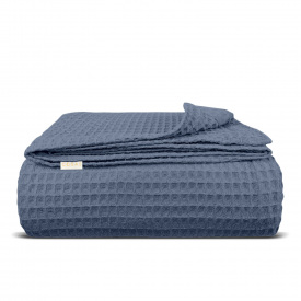 Плед-покривало вафельне COSAS 240х260 см Baltic Greek Waffle Синій