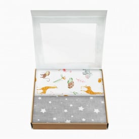 Набір пелюшок COSAS AFRICA ZOO Бязь 80х100 см 2 шт Різнокольоровий