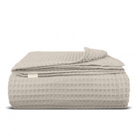 Плед-покрывало вафельное COSAS 200х220 см Bronze Greek Waffle Песочный